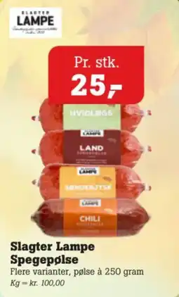 Poetzsch Padborg Slagter Lampe Spegepølse tilbud