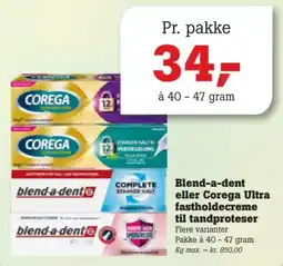 Poetzsch Padborg Blend-a-dent eller Corega Ultra fastholdecreme tilbud