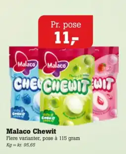 Poetzsch Padborg Malaco Chewit tilbud