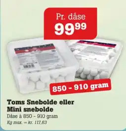 Poetzsch Padborg Toms Snebolde eller Mini snebolde tilbud