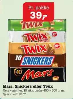 Poetzsch Padborg Mars Snickers eller Twix tilbud