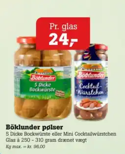 Poetzsch Padborg Böklunder pølser tilbud