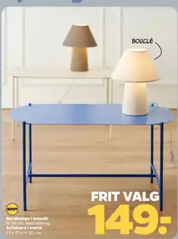 Netto Spot Bordlampe i bouclé tilbud