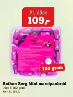 Poetzsch Padborg Anthon Berg Mini marcipanbrød tilbud
