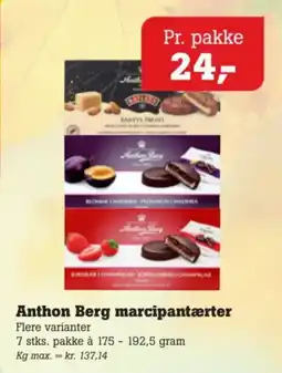 Poetzsch Padborg Anthon Berg marcipantærter tilbud
