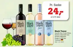 Poetzsch Padborg Black Tower Smooth Red, Fruity White, Rosévin Alkoholfri eller Hvidvin Alkoholfri tilbud