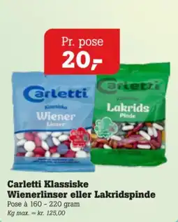 Poetzsch Padborg Carletti Klassiske Wienerliner eller Lakridspinde tilbud