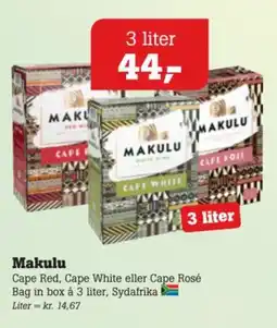 Poetzsch Padborg Makulu Cape Red Cape White Cape Rosé tilbud