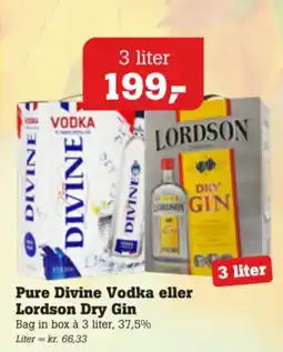 Poetzsch Padborg Pure Divine Vodka eller Lordson Dry Gin tilbud