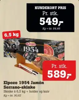 Poetzsch Padborg Elpozo 1954 Jamón Serrano-skinke tilbud