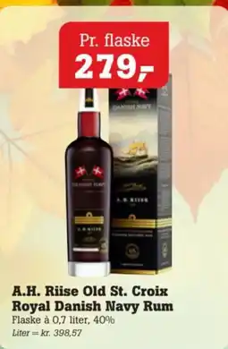 Poetzsch Padborg A.H. Riise Old St. Croix Royal Danish Navy Rum tilbud