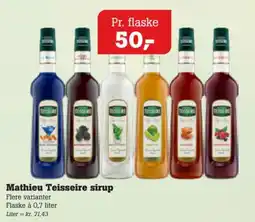 Poetzsch Padborg Mathieu Teisseire sirup tilbud