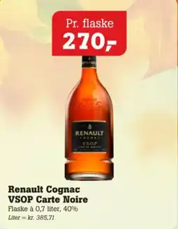 Poetzsch Padborg Renault Cognac VSOP Carte Noire tilbud