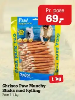 Poetzsch Padborg Chrisco Paw Munchy Sticks med kylling tilbud