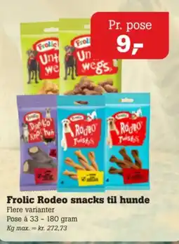 Poetzsch Padborg Frolic Rodeo snacks til hunde tilbud