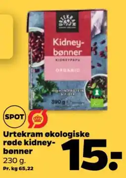 Netto Urtekram økologiske røde kidney-bønner tilbud
