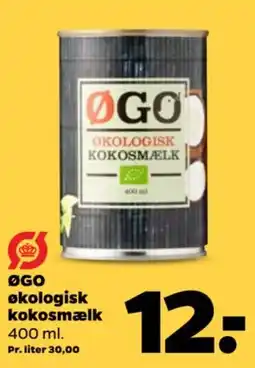 Netto ØGO økologisk kokosmælk tilbud