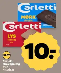 Netto Carletti chokopålæg tilbud
