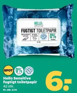 Netto Hello Sensitive fugtigt toiletpapir tilbud