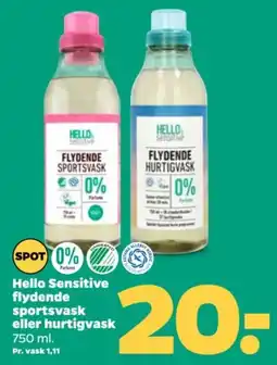 Netto Hello Sensitive flydende sportsvask eller hurtigvask tilbud