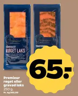 Netto Premieur røget eller gravad laks tilbud
