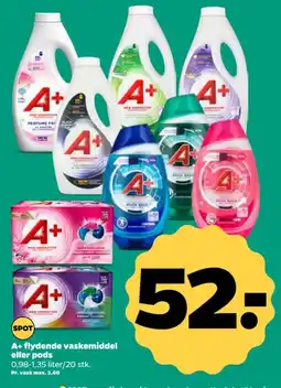 Netto A+ flydende vaskemiddel tilbud