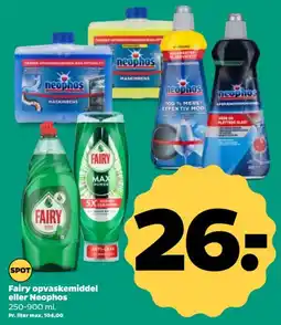 Netto Fairy opvaskemiddel eller Neophos tilbud