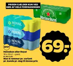 Netto Heineken eller Royal tilbud