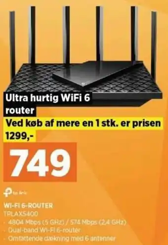 Power Wi-Fi 6 Router TPLAX5400 tilbud