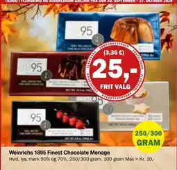Købmandsgården Weinrichs 1895 Finest Chocolate Menage tilbud