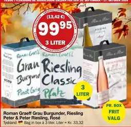 Købmandsgården Roman Graeff Grau Burgunder, Peter & Peter Riesling, Rosé tilbud