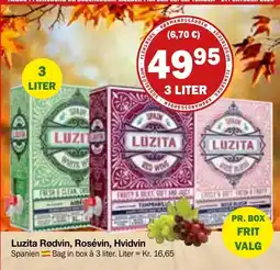 Købmandsgården Luzita Rødvin, Rosévin, Hvidvin tilbud