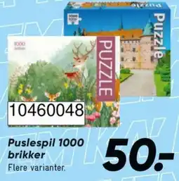 Bilka Puzzle 1000 brikker tilbud