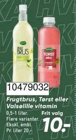 Bilka Frugtbrus Tørst eller Valsølille vitamin tilbud