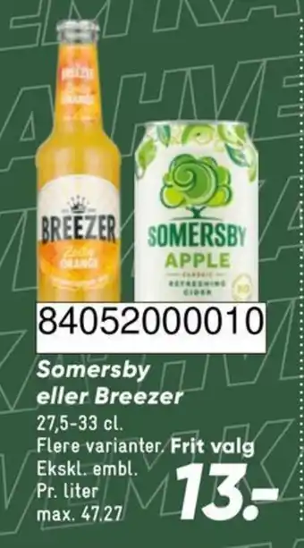 Somersby eller Breezer