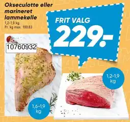 Bilka Okseculotte eller marineret lammekølle tilbud