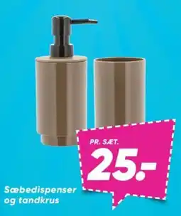 Bilka Sæbedispenser og tandkrus tilbud