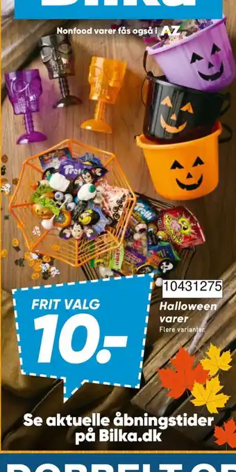 Bilka Halloween varer tilbud