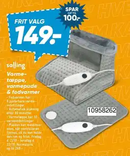 Bilka salling varme-tæppe varmepude & fodvarmer tilbud