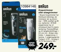 Bilka Braun kropstrimmer eller skægtrimmer tilbud