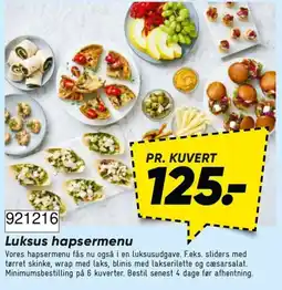 Bilka Luksus hapsermenu tilbud