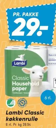 Bilka Lambi Classic køkkenrulle tilbud