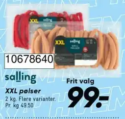 Bilka salling XXL pølser tilbud