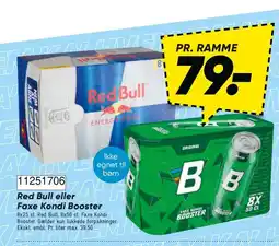 Bilka Red Bull eller Faxe Kondi Booster tilbud