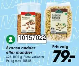 Bilka Svansø nødder eller mandler tilbud