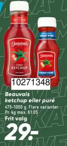 Bilka Beauvais ketchup eller puré tilbud