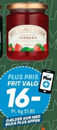 Bilka Den Gamle Fabrik marmelade med jordbær tilbud