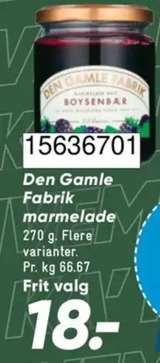 Bilka Den Gamle Fabrik marmelade tilbud