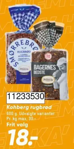 Bilka Kohberg rugbrød tilbud