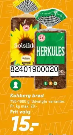 Bilka Kohberg brød tilbud